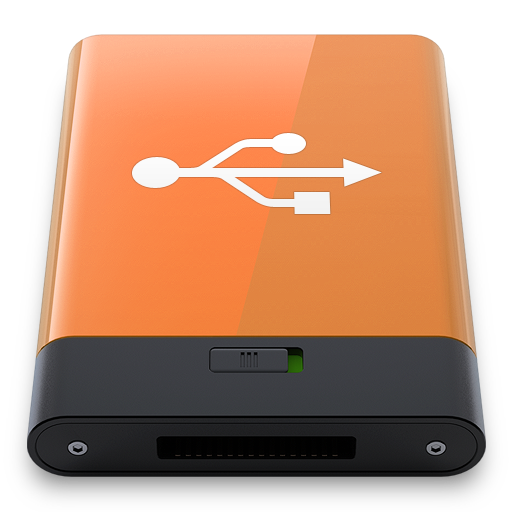 Orange USB W Icon 512x512 png